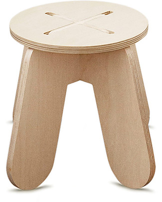 Babai Toys Sgabello in Legno a Incrocio Montessori per Bambini - Naturale - Stimola l'Autonomia e la Fantasia del tuo Bambino Sedie