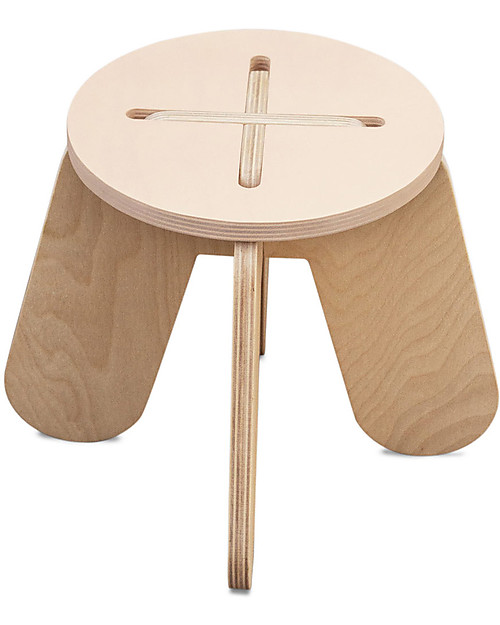 Babai Toys Sgabello in Legno a Incrocio Montessori per Bambini - Rosa - Stimola l'Autonomia e la Fantasia del tuo Bambino Sgabelli