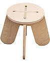 Babai Toys Sgabello in Legno a Incrocio Montessori per Bambini - Rosa - Stimola l'Autonomia e la Fantasia del tuo Bambino Sgabelli