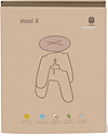 Babai Toys Sgabello in Legno a Incrocio Montessori per Bambini - Rosa - Stimola l'Autonomia e la Fantasia del tuo Bambino Sgabelli