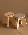 Babai Toys Sgabello in Legno a Incrocio Montessori per Bambini - Rosa - Stimola l'Autonomia e la Fantasia del tuo Bambino Sgabelli