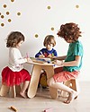 Babai Toys Tavolino in Legno Montessori per Bambini - Naturale - Stimola l'Autonomia e la Fantasia del tuo Bambino Tavoli
