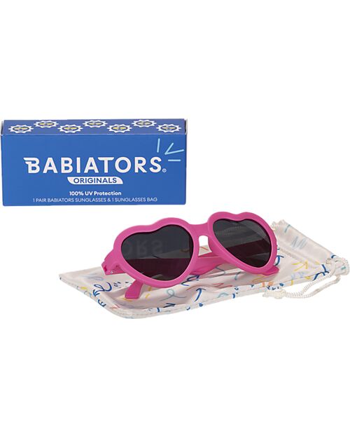 Babiators Occhiali da Sole a Cuore - Paparazzi Pink - Lenti Scure - 100% Protezione UV
 Occhiali da Sole