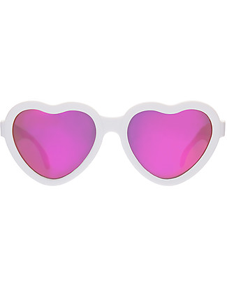 Babiators Occhiali da Sole, Blue Collection, The Sweetheart - Montatura Cuore Bianca/Lenti Rosa, 100% Protezione UV - GARANZIA 1 ANNO Lost&Found Occhiali da Sole