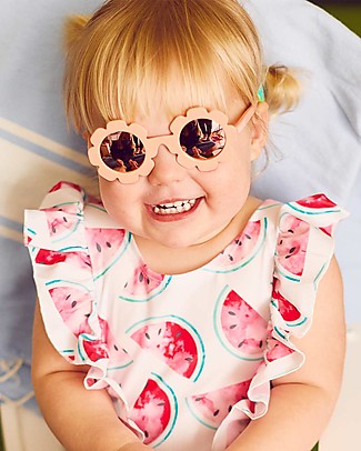 Babiators Occhiali da Sole Blue Series - Fiore The Flower 3-5 anni - 100% Protezione UVA e UVB Occhiali_