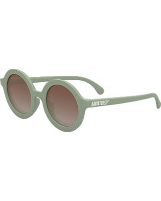 Babiators Occhiali da Sole Euro Round - Sage Green - Lenti Ambra - 100% Protezione UVA e UVB Occhiali da Sole
