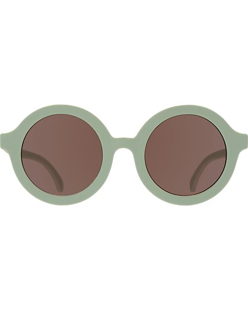 Babiators Occhiali da Sole Euro Round - Sage Green - Lenti Ambra - 100% Protezione UVA e UVB Occhiali da Sole