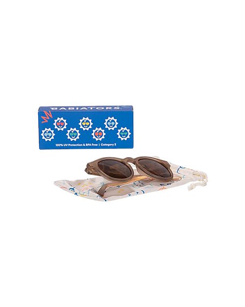 Babiators Occhiali da Sole Keyhole - Cocoa Cloud - Lenti Ambra - 100 % Protezione UV Occhiali da Sole