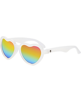 Babiators Occhiali da Sole Original Hearts - Arcobaleno Rainbow Bright - 100% Protezione UVA e UVB Occhiali da Sole