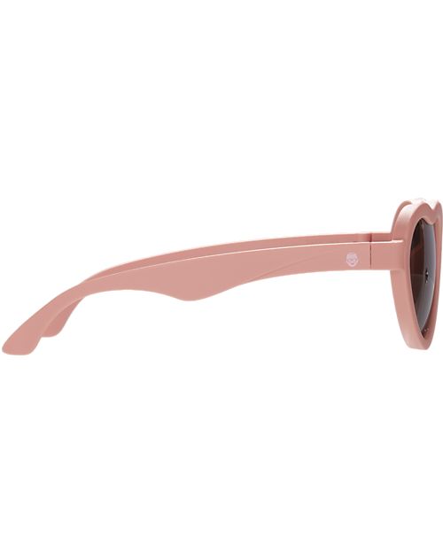 Babiators Occhiali da Sole Original Hearts - Soft Pink - Lenti Ambra - 100% Protezione UVA e UVB Occhiali da Sole