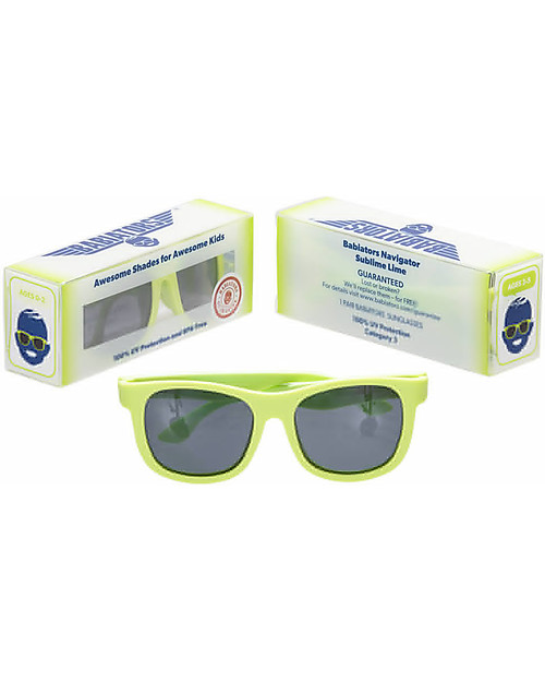 Babiators Occhiali da Sole Original Navigators, Limone Sublime Lime - 100% Protezione UV - GARANZIA 1 ANNO Lost&Found Occhiali da Sole