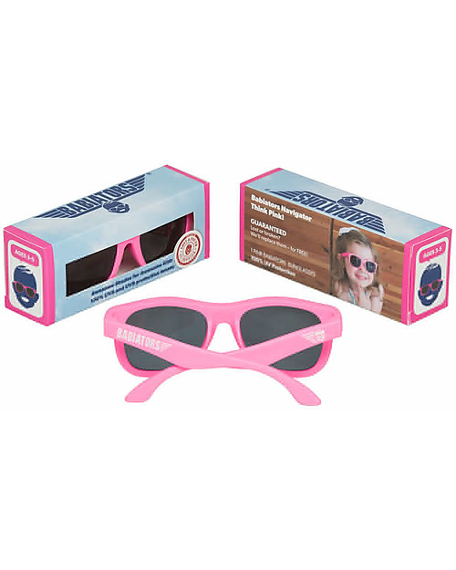 Babiators Occhiali da Sole Original Navigators - Think Pink - 100% Protezione UV - GARANZIA 1 ANNO Lost&Found Occhiali da Sole