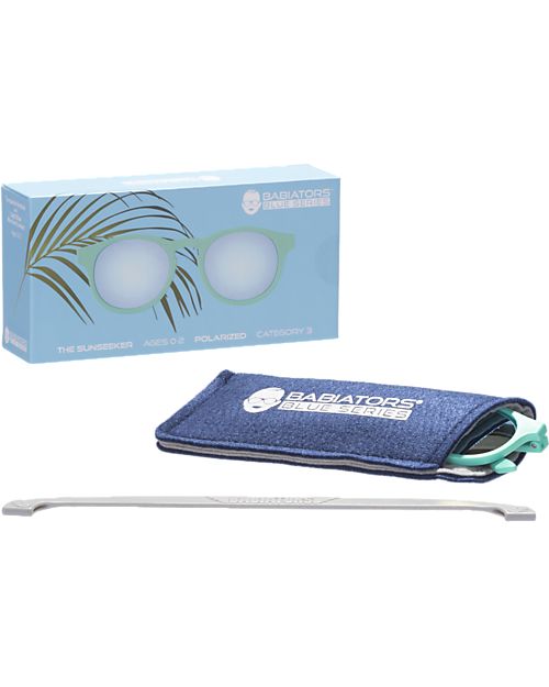 Babiators Occhiali da Sole Polarizzate Blue Series - The Sunseeker - Lenti Azzurre - 100% Protezione UVA e UVB Occhiali da Sole