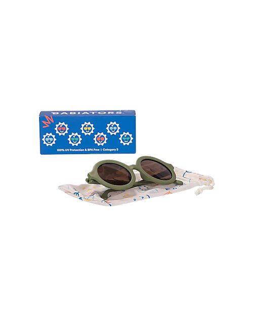 Babiators Occhiali da Sole Round - Wild Moss - Lenti Scure - 100% Protezione UV Occhiali da Sole