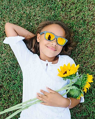 Babiators Occhiali da Sole The Islander, Blue Collection, Montatura Grigio/Lenti Arancioni - Lenti Polarizzate, 100% Protezione UV - GARANZIA 1 ANNO Lost&Found Occhiali_
