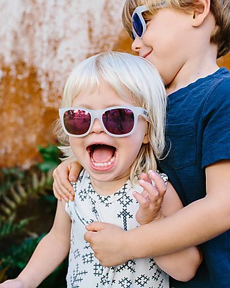 Babiators Occhiali da Sole The Trendsetter, Blue Collection, Montatura Trasparente/Lenti Viola - Lenti Polarizzate, 100% Protezione UV - GARANZIA 1 ANNO Lost&Found Occhiali