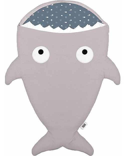 Baby Bites Sacco Passeggino Squalo Imbottito - Grigio Pietra - Cotone Bio - TOG 1.0 Sacchi Nanna