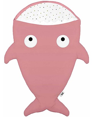 Baby Bites Sacco Passeggino Squalo Imbottito - Rosa - Cotone Bio Sacchi Nanna Pesanti