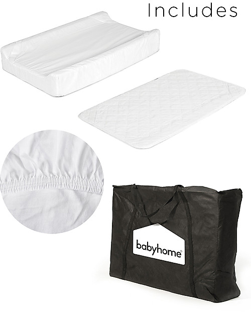 Baby Home Culla Dream - Grafite - Leggerissima, trasportabile e anche dondolo e ruote Culle e Ceste