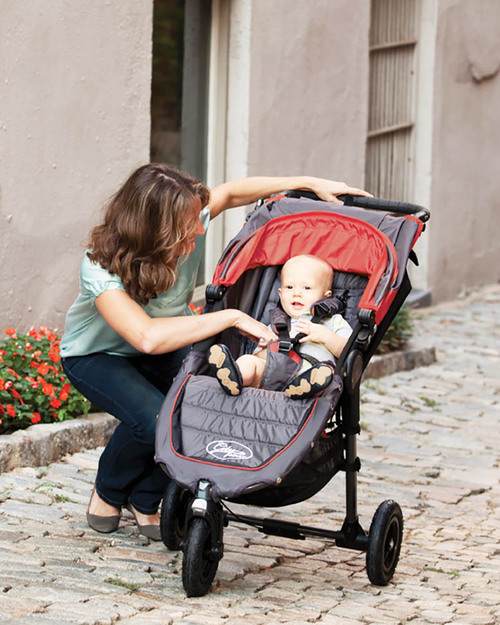 Baby Jogger Passeggino City Mini™ GT - Cremisi/Grigio - Per tutti i terreni, maneggevole - Si chiude con una mano! Passeggini Leggeri