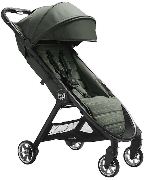 Baby Jogger Passeggino City Tour2 - Everett Green - Con Maniglione di Sicurezza - Leggero, per Spostarsi con Facilità! Passeggini Leggeri