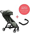 Baby Jogger Passeggino City Tour2 - Everett Green - Con Maniglione di Sicurezza - Leggero, per Spostarsi con Facilità! Passeggini Leggeri