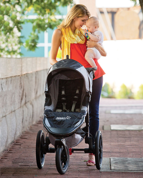 Baby Jogger Passeggino da Jogging Summit X3 - Verde/Grigio - Perfetto per gli sportivi! Si chiude con una mano Passeggini Classici