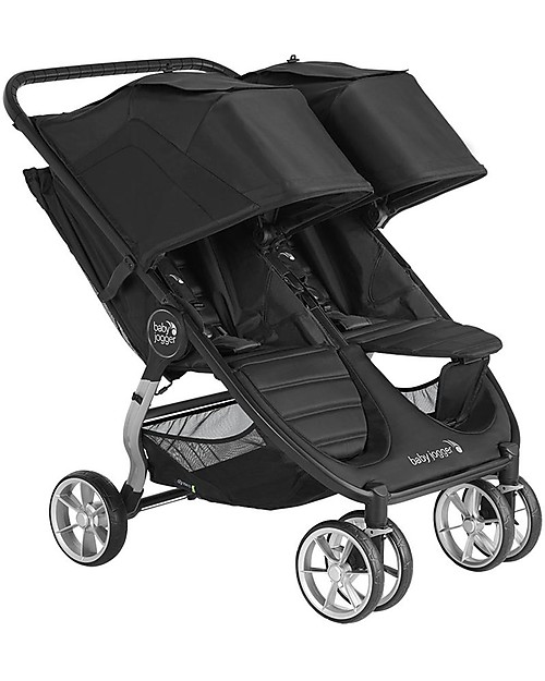 Baby Jogger Passeggino Fratellare City Mini 2 Double - Jet - Mobilità Urbana! Passeggini Gemellari