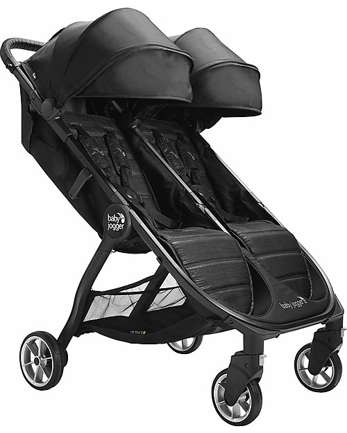 Baby Jogger Passeggino Fratellare City Tour2 Double - Pitch Black - Leggero e Compatto! Passeggini Gemellari