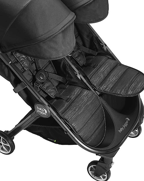 Baby Jogger Passeggino Fratellare City Tour2 Double - Pitch Black - Leggero e Compatto! Passeggini Gemellari