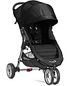 Baby Jogger Travel System Trio City Mini 3 Deluxe, Nero - City Mini 3 + Carrozzina Deluxe + Maniglione + City GO + Adattatori Passeggini Trio e Duo