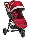 Baby Jogger Travel System Trio City Mini GT Deluxe, Rosso - City Mini GT + Carrozzina Deluxe + maniglione + City GO + Adattatori Passeggini Trio e Duo