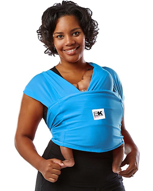 Baby K'tan Fascia Portabebè Ergonomica 5 in 1 Active, Blu Oceano - Si indossa come una t-shirt! Fasce Portabebé
