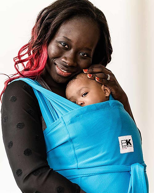 Baby K'tan Fascia Portabebè Ergonomica 5 in 1 Active, Blu Oceano - Si indossa come una t-shirt! Fasce Portabebé