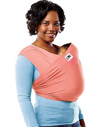 Baby K'tan Fascia Portabebè Ergonomica 5 in 1 Active, Corallo - Si indossa come una t-shirt! Fasce Portabebé