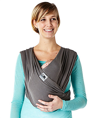Baby K'tan Fascia Portabebè Ergonomica 5 in 1 Breeze Traspirante, Carbone - 100% cotone - Si indossa come una t-shirt! Fasce Portabebé_