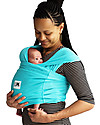 Baby K'tan Fascia Portabebè Ergonomica 5 in 1 Breeze Traspirante, Verde-azzurro - 100% cotone - Si indossa come una t-shirt! Fasce Portabebé