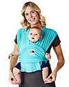 Baby K'tan Fascia Portabebè Ergonomica 5 in 1 Breeze Traspirante, Verde-azzurro - 100% cotone - Si indossa come una t-shirt! Fasce Portabebé