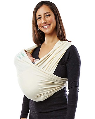 Baby K'tan Fascia Portabebè Ergonomica 5 in 1 Facilissima, Natural - 100% Cotone Biologico GOTS - Si indossa come una t-shirt! Fasce Portabebé
