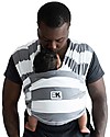 Baby K'tan Fascia Portabebè Ergonomica 5 in 1 Facilissima, Righe Grigio - 100% cotone - Si indossa come una t-shirt! Fasce Portabebé