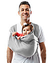 Baby K'tan Fascia Portabebè Ergonomica Facilissima 5 in 1, Grigio chiaro - 100% Cotone - Si indossa come una t-shirt! Fasce Portabebé
