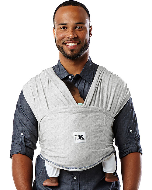 Baby K'tan Fascia Portabebè Ergonomica Facilissima 5 in 1, Grigio chiaro - 100% Cotone - Si indossa come una t-shirt! Fasce Portabebé