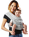 Baby K'tan Fascia Portabebè Ergonomica Facilissima 5 in 1, Grigio chiaro - 100% Cotone - Si indossa come una t-shirt! Fasce Portabebé