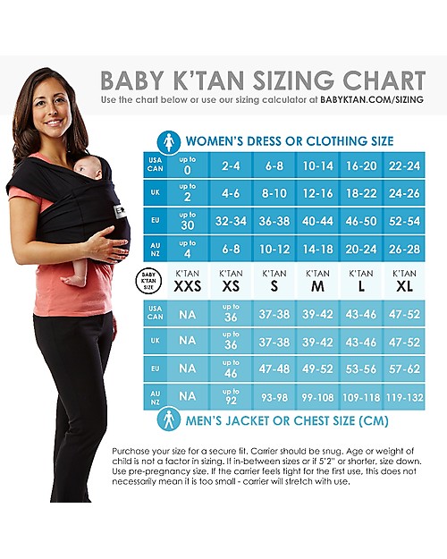 Baby K'tan Fascia Portabebè Ergonomica Facilissima 5 in 1, Grigio chiaro - 100% Cotone - Si indossa come una t-shirt! Fasce Portabebé
