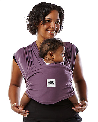 Baby K'tan Fascia Portabebè Ergonomica Facilissima 5 in 1, Melanzana - 100% Cotone - Si indossa come una t-shirt! Fasce Portabebé