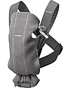 BabyBjörn Marsupio Mini 3D Jersey, Grigio Scuro - Estremamente morbido! Marsupi
