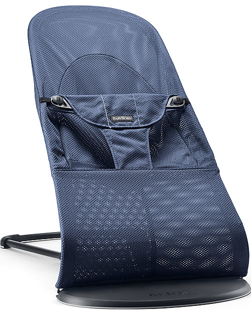 BabyBjörn Sdraietta Balance Soft con Tessile in Rete, Blu - Fino a 2 anni! Sdraiette_