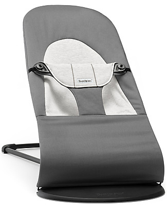 BabyBjörn Sdraietta Balance Soft, Grigio Chiaro e Scuro - Jersey di cotone, fino a 2 anni! Sdraiette