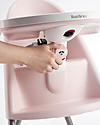 BabyBjörn Seggiolone Richiudibile, Rosa Cipria/Grigio - Chiusura di Sicurezza e Vassoio Smontabile Seggioloni Pappa