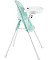 BabyBjörn Seggiolone Richiudibile, Verde Mare - Chiusura di Sicurezza e Vassoio Smontabile Seggioloni Pappa